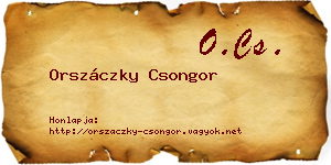 Orszáczky Csongor névjegykártya