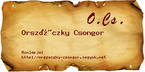 Orszáczky Csongor névjegykártya